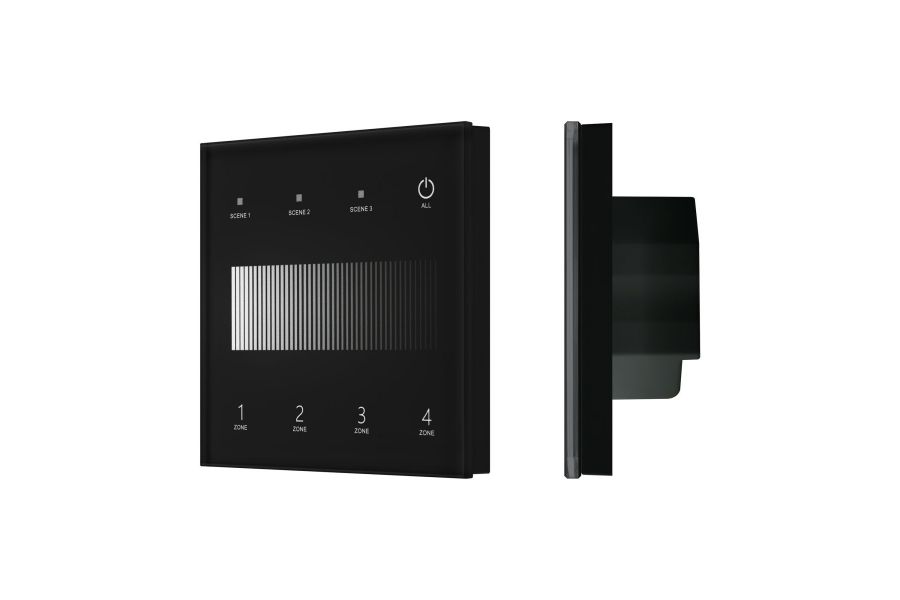 Сенсорная панель Arlight SMART-DALI-301-11-4G-3SC-DT6 Черная (230V, встраиваемая, 2.4G) (IARL, IP20 Пластик) 060789