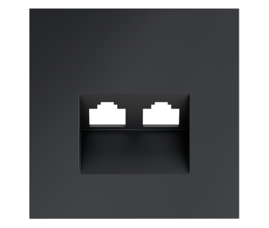 Купить Накладка для розетки компьютерной двойной RJ45+RJ45 кат.6 Voltum S70 (графит) VLS001407 Накладка для розетки компьютерной двойной RJ45+RJ45 кат.6 Voltum S70 (графит) VLS001407