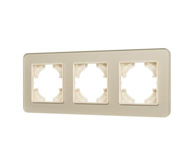 Рамка на 3 поста стеклянная Arlight FRM-OMALI-GS-3-GD 049699