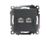 Розетка компьютерная 2-местная RJ-45 Stekker Катрин GLS00-7109-06 50008