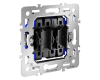 Механизм проходного переключателя двухклавишного 10А Voltum S70 VLS0203M