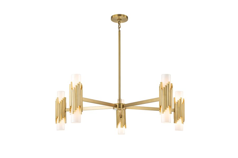 Подвесная люстра Elstead Lighting MARVELE10-AB-OPAL