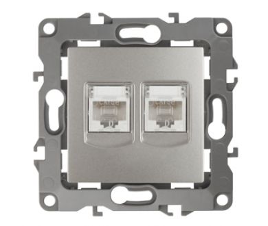 Розетка информационная двойная 2XRJ45 Эра 12-3108-15 Б0019357