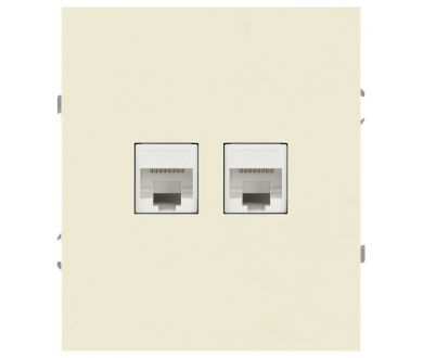 Розетка Эра Arktik 16-3108-02 информационная двойная 2XRJ45 слоновая кость Б0070485
