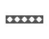 Рамка пластиковая на 5 постов Arlight FRM-TENDO-SFPL-5-GR 054659