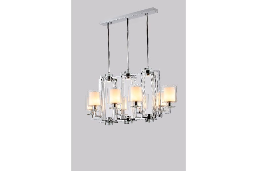 Подвесная люстра iLamp King RM6201-8P CR+CL