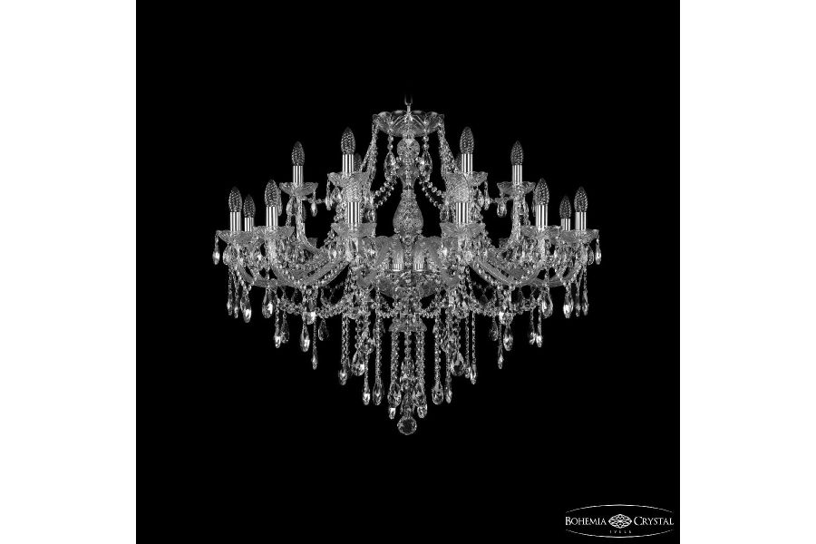 Подвесная люстра Bohemia Ivele Crystal 1415/12+6/360 Ni
