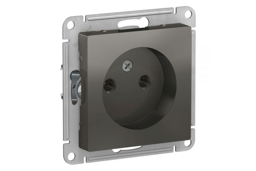 Розетка б/з, 16А Systeme Electric AtlasDesign Сталь ATN000941