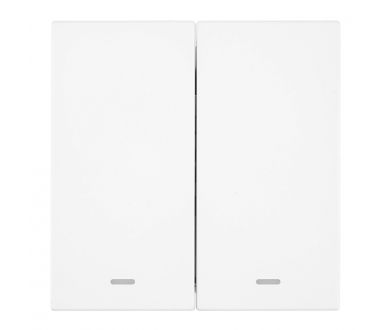 Выключатель 2-клавишный c индикатором (механизм) Stekker Мия 250В 10А RSW10-3102-01 белая магнолия 50432