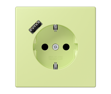 Розетка 2K+З USB Typ A Jung LC1520-18A222