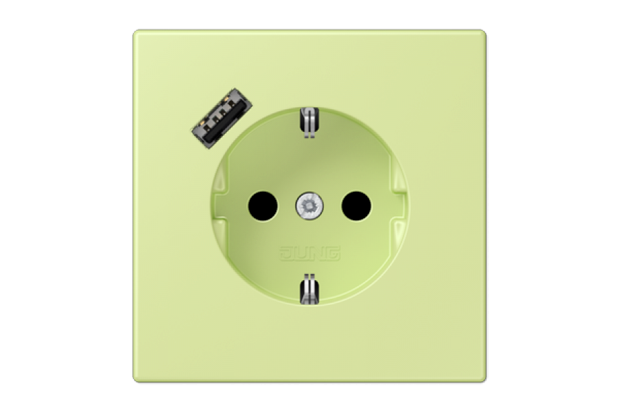 Розетка 2K+З USB Typ A Jung LC1520-18A222