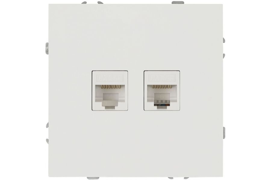 Розетка Эра Galaxy 15-3108-08 информационная двойная 2XRJ45 IP20 белый матовый Б0070770