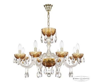 Подвесная люстра Bohemia Ivele Crystal 5417/8/240 G Amber/M-1F