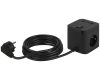 Сетевой фильтр ЭРА CUBE-3es-1,5m-4USB-B куб с заземлением с выключателем 3 розетки+4xUSBA+C 1,5м 16А черный Б0069074