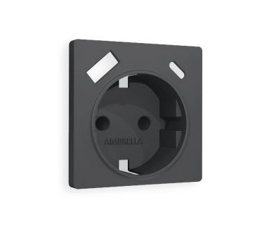 Лицевая панель для розетки с/з со шторками 2USB A+C Ambrella Volt Alfa AP9100