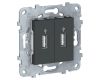 Розетка компьютерная USBx2 Schneider Electric Unica New NU542754