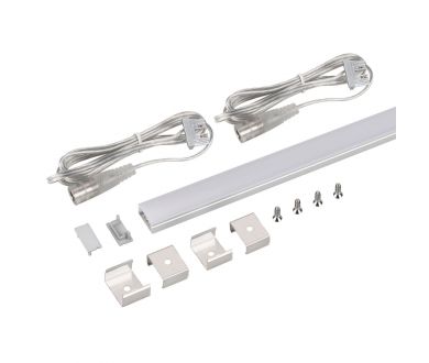 Набор для светодиодной подсветки Arlight ARL-KIT-SLIM-FC 24V Day4000 (14 W/m, IP20, 2m) (Алюминий+пластик) 053437