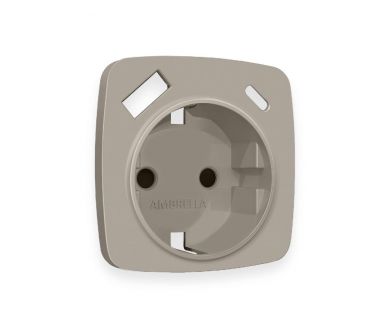 Лицевая панель для розетки с/з со шторками 2USB тип A+C Ambrella Volt Omega OP3700