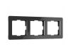 Рамка на 3 поста Werkel Acrylic черный 4690389184888 W0032708