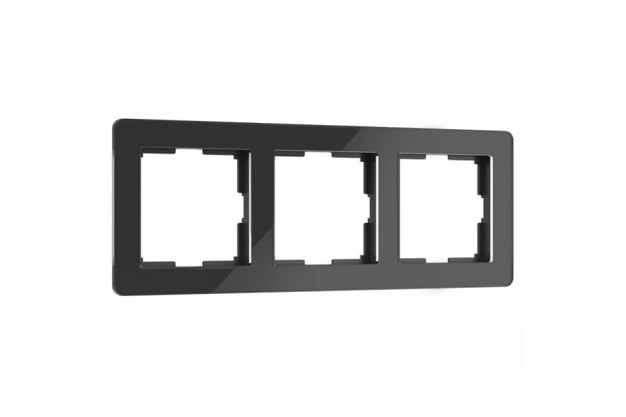 Рамка на 3 поста Werkel Acrylic черный 4690389184888 W0032708