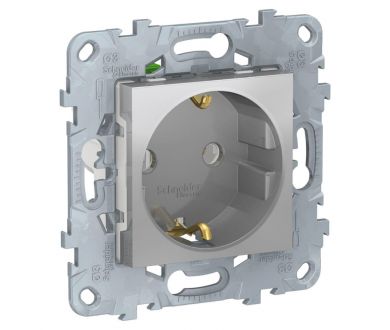 Розетка Schneider Electric Unica New с/з без шторок NU505630