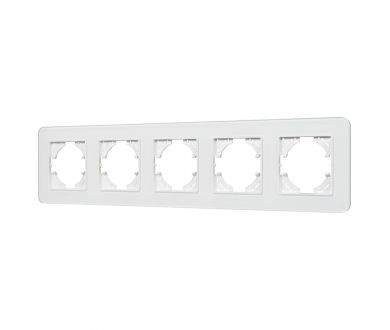 Рамка на 5 постов стеклянная Arlight FRM-OMALI-SFGS-5-WH 049720