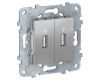 Розетка компьютерная USBx2 Schneider Electric Unica New NU542730