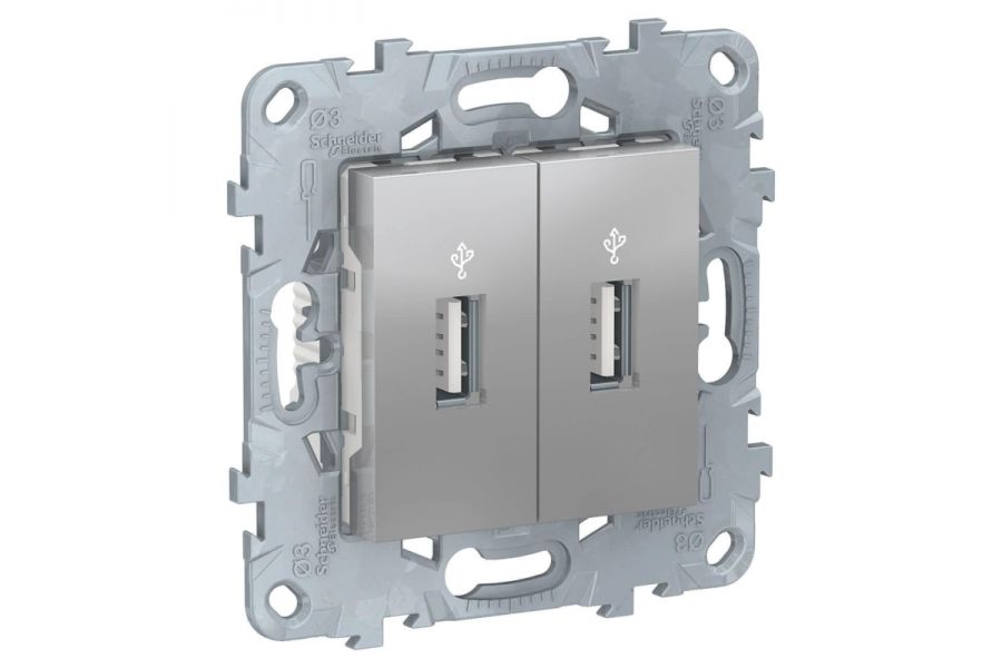 Розетка компьютерная USBx2 Schneider Electric Unica New NU542730