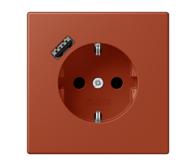 Розетка 2K+З USB Typ A Jung LC1520-18A232