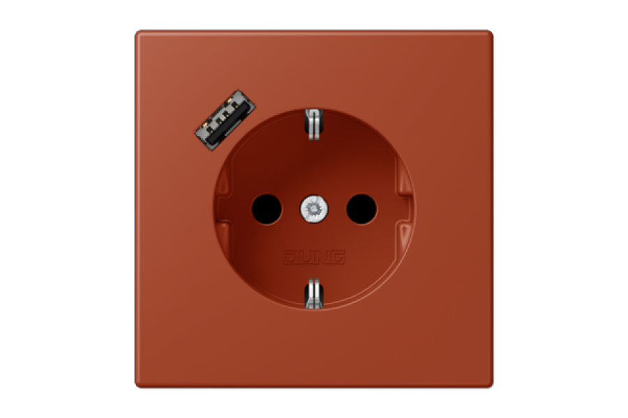 Розетка 2K+З USB Typ A Jung LC1520-18A232