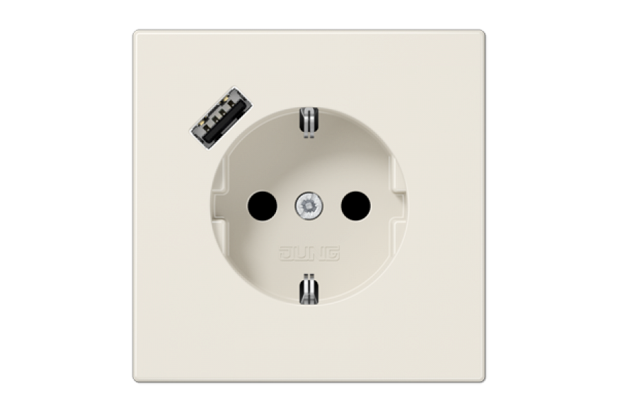Розетка 2K+З USB Typ A Jung LS1520-18A