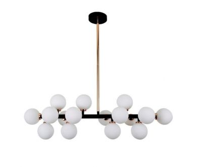 Подвесная люстра Lumina Deco Marsiada LDP 6033-16 BK+GD