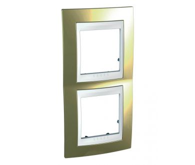 Рамка 2-постовая вертикальная Schneider Electric Unica Хамелеон MGU66.004V.804