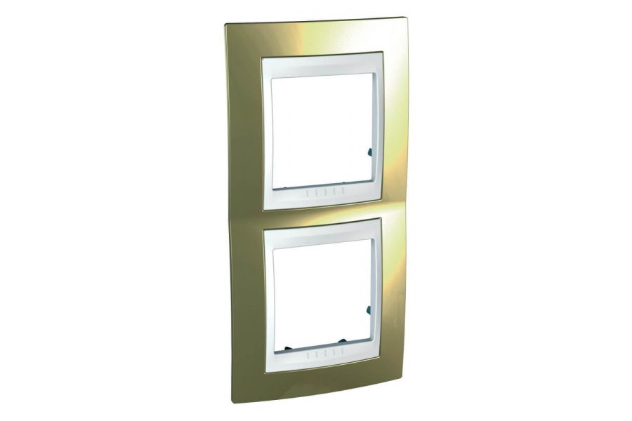 Рамка 2-постовая вертикальная Schneider Electric Unica Хамелеон MGU66.004V.804