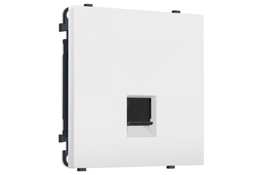 Комплект механизма телефонной розетки SIGMA Белый матовый RJ-11 Ambrella Volt MS132030 (SP1320, PR190)