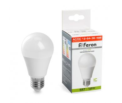Лампа светодиодная низковольтная Feron LB-193 Шар E27 12W 4000K 48729