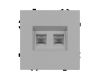 Розетка компьютерная двойная софт-тач никель Arlight SCT-MPC2-SFPL-IS (2хRJ-45, CAT6) 059451(1)