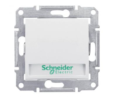 Выключатель кнопочный с подсветкой и полем для надписи Schneider Electric Sedna 10A 250V SDN1700421