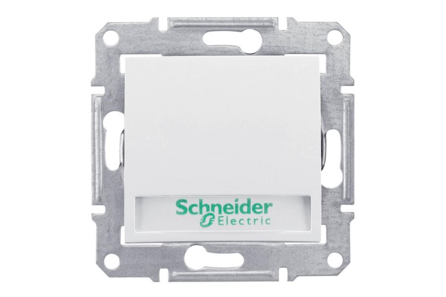 Выключатель кнопочный с подсветкой и полем для надписи Schneider Electric Sedna 10A 250V SDN1700421