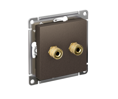 Аудиорозетка двухместная Systeme Electric AtlasDesign Мокко ATN000687