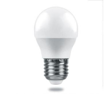Лампа светодиодная Feron E27 6W 2700K шар матовый LB-1406 38068