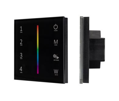 Панель Arlight Sens Smart-P30-RGBW Black (230V, 4 зоны, 2.4G) 027104