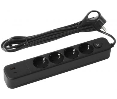 Сетевой фильтр Эра USF-4es-3m-2xUSBAC-B Б0059574