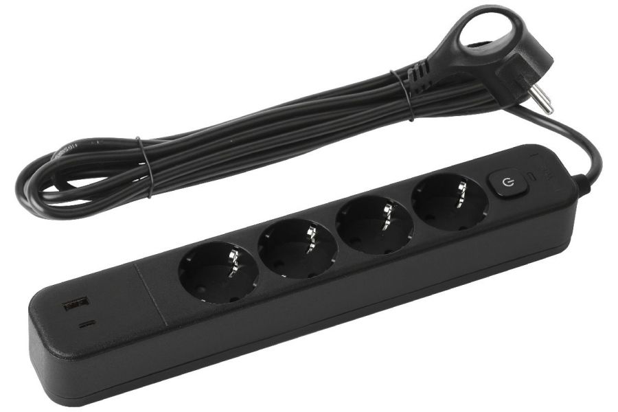 Сетевой фильтр Эра USF-4es-3m-2xUSBAC-B Б0059574