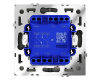Проходной переключатель двухклавишный с подсветкой Voltum S70 VLS020408 (черный матовый)