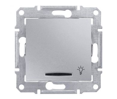 Выключатель кнопочный с синей подсветкой Свет Schneider Electric Sedna 10A 250V SDN1800160