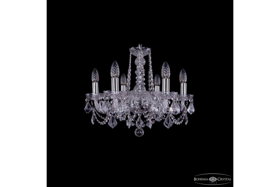 Подвесная люстра Bohemia Ivele Crystal 1402/6/160 Ni Leafs