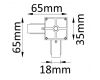 Соединитель L-образный однофазный Crystal Lux CLT 0.211 02 BL