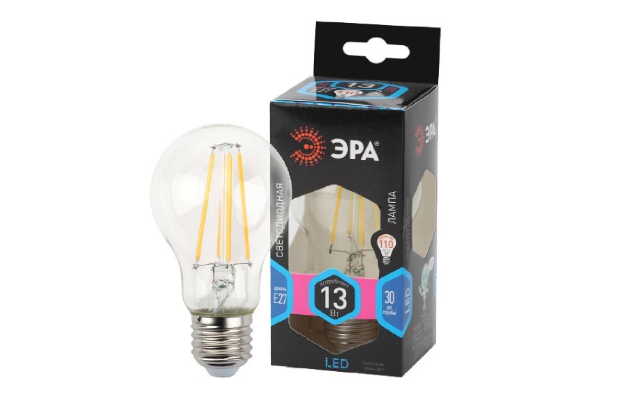 Лампа светодиодная Эра E27 13W 4000K F-LED A60-13W-840-E27 Б0035028