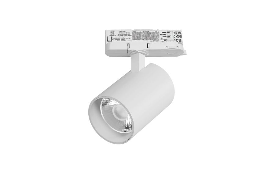 Трековый трехфазный светильник Quattro LED 15G с адаптером Lightstar Alta Base A5336QT15G (215336 + 594036 + 215301)